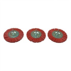 4″ Nylon Flat Brush 1/4″ Shank Coarse 3 Pack Abrasive Drill Brush Wheel