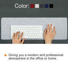 28″x13″ Desk Mat Protector Felt Dual Side Mouse Pads Writing Mat Gray