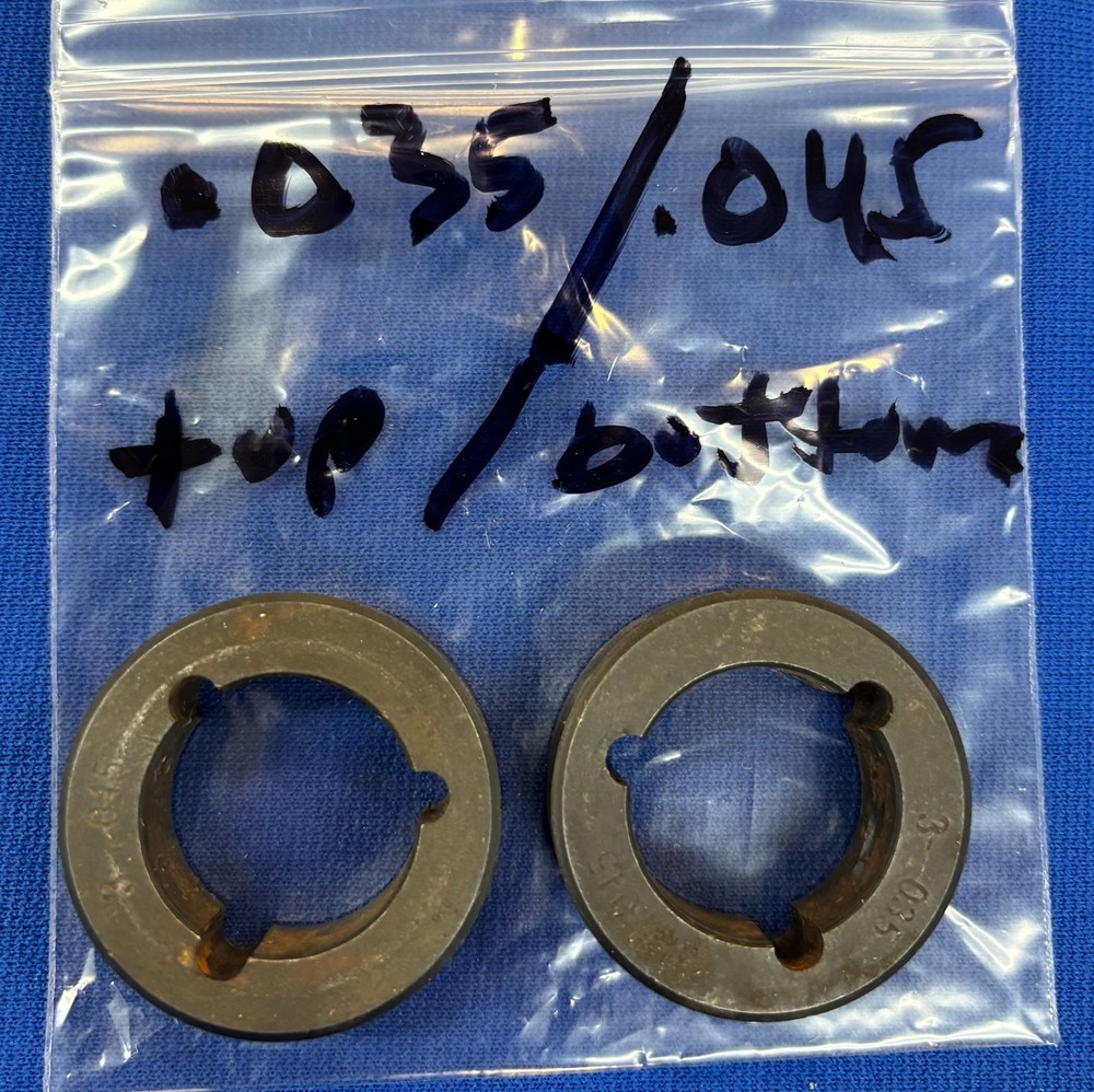 ESAB Tweco SET OF TWO .035 .045 V groove Dual Groove Feed Roll Thermal Arc
