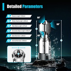 360° Rotating Tank Washing Spray Nozzle Cleaning Nozzle 3/4 Internal Thread USA