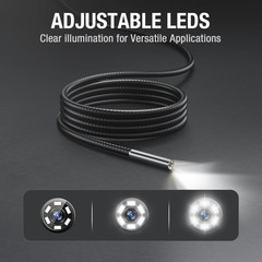 Waterproof Endoscope Replacement Cable with Light, 3.9mm Camera Probe