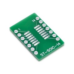 SOIC-14 / SOP14 SMD to DIP Adapter, PCB Breadboard Adapter ST-SOIC-14, 5 Pieces