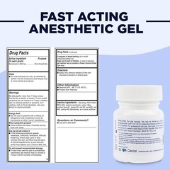 Dental Topical Anesthetic Gel 1oz Jar, Made in USA, Exp 09/2027