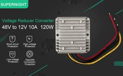 48V to 12V Voltage Reducer DC to DC 10A 120W Converter Regulator Waterproof