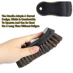 1 pc Horsehair Leather Cleaning Brush Car Interior Detailing Tool