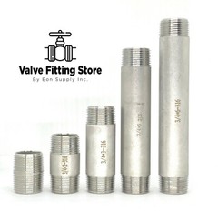 3/4″ inch Long PIPE NIPPLE NPT Stainless Steel 316 ALL Length Barrel Nipple