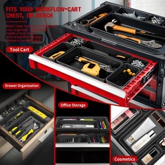 48Piece 5 Sizes Tool Box Organizer Tray, NonSlip Drawer Dividers