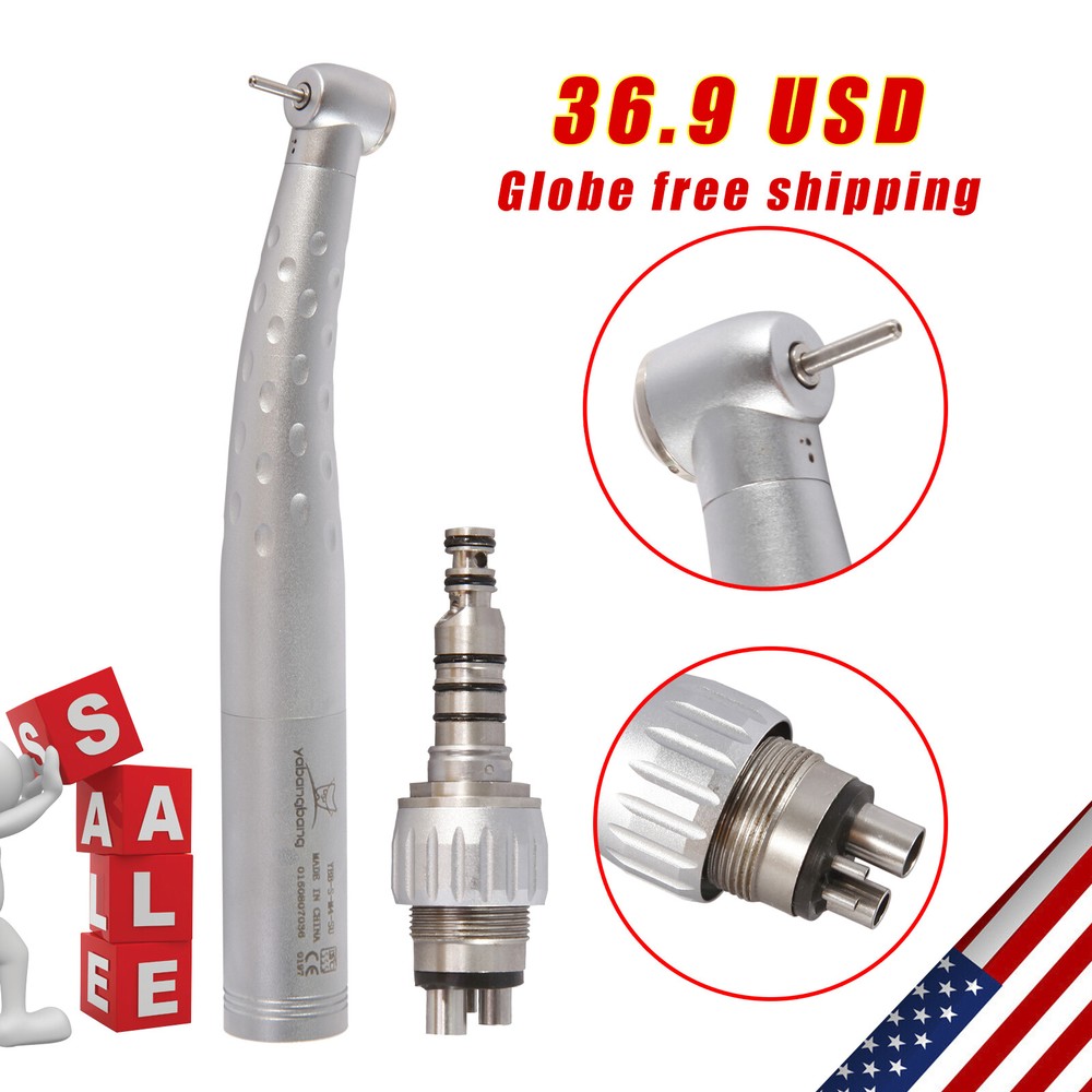Dental (Fiber Optic) High Speed Handpiece with 4 Holes Quick Coupler Fit KAV