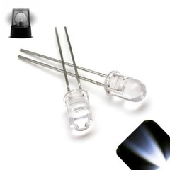 50 LED 5mm Cool White Extra Fast Flashing Blinking Strobe Ultra Bright LEDs 6Hz