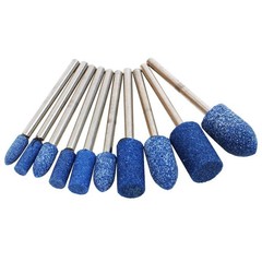 Rotary Tool Sanding Bits Abrasive Mounted Stone Set 1/8 Inch Shank for Metal