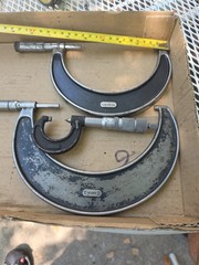 Lot Of (3) Micrometers STARRETT 4″-5″ NO. 436, 486,+ .0001″ MACHINIST TOOLS