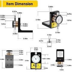for Planers Dial Indicator 360 Degree Durable Powerful Magnetic Rotacator W1218A