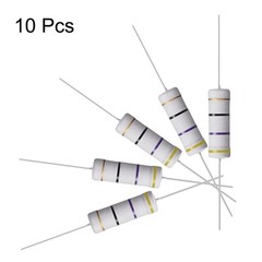 10Pcs 5W 5 Watt Metal Oxide Film Resistor Lead 47 Ohm ±5% Tolerance