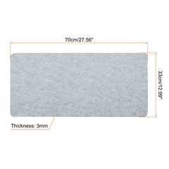 28″x13″ Desk Mat Protector Felt Dual Side Mouse Pads Writing Mat Gray