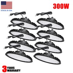 300W UFO LED High Bay Light Gym Factory Warehouse Industrial Lighting Bulb 8PCS
