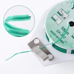 2 Reels 328 Feet (100m) Twist Tie, Green Coated Garden Plant Ties with Cutter fo