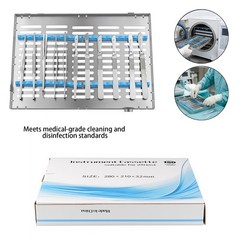 135°C Autoclavable Dental Sterilization Cassette Rack Box for 20 Grid Instrument