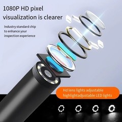 Dual Lens Endoscope Camera with Light 1080P HD Borescope, IP67 Waterproof Camera