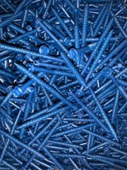 1/4″ X 3-1/4″ Hex Washer Head Masonry Concrete Screw Tap Con Anchor Blue
