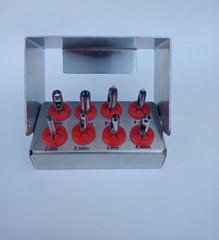 GERMAN Dental Implant Tissue Punch Kit 8 pcs set FREE Bur Holder