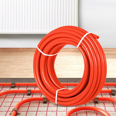 PEX-B Pipe 1/2 Inch X 1000 Feet,Oxygen Barrier Flexible Pipe Tubing,Red for Hydr