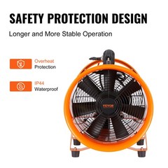 VEVOR 12″ Portable Extractor Fan Blower 16.4ft Duct Hose Ventilator Industrial