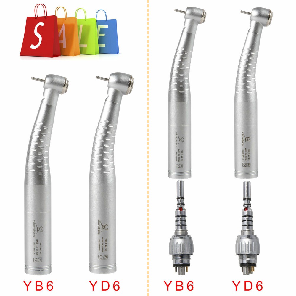 Dental Fiber Optic LED High Speed Handpiece / 6-Hole Coupler Swivel fit Kavo DL