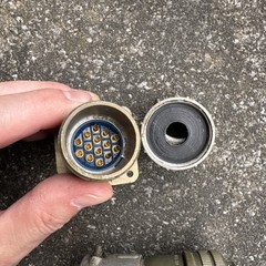 Vintage Amphenol AN3106B-20 & AN3100A-20 Circular Connector Pair NOS Untested