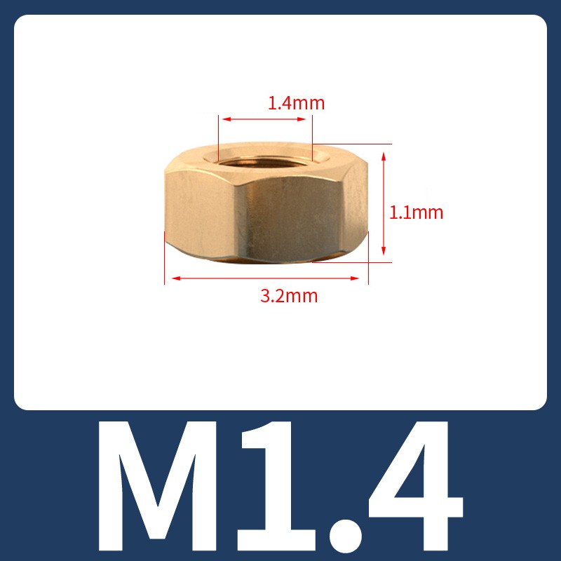 Brass Nuts Hex Full Nut Brass For Bolts & Screws DIN 934 M1.4 M1.6 M2 M2.5 ~ M24