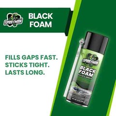 Sprayman Black Foam Sealant – Pond Waterfall Landscaping, 12oz 12 Pk – Straw Use
