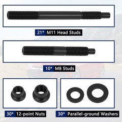 Cylinder Head Stud Bolt Kit 12-Point, Compatible with 2004-Newer LS1 LS3 5.3L 5.