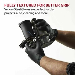 FREE SHIPPING! VENOM STEEL Nitrile Gloves Rip Resistant Size Fits Most 100 CT