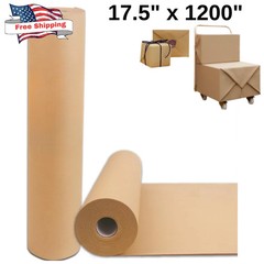 17.5″ x 1200” Brown Kraft Paper 70gsm Basis Thick Roll Packaging Shipping NEW**