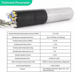 2.2KW ATC ISO20 Water Cooled Spindle Motor Automatic Tool Changer+VFD Inverter