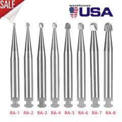 8 Types Dental Round Carbide Bur for Slow Speed Latch Type RA 1 – RA 8 Burs po