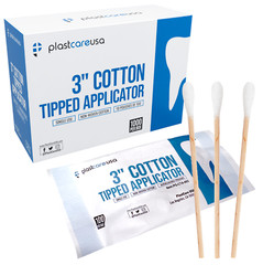 3″ Cotton Tip Applicators – 1000 (10 x 100) Medical Swabs, Dental Wood Sticks