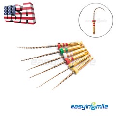 6pc Endodontic Dental Endo NITI Files X3-Pro Gold Taper Root Canal Rotary Files