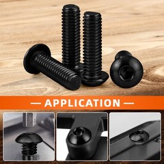 3/8-16 x 2 Button Head Socket Cap Screws, 10 PCS