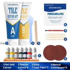 Tile Repair Kit, Ceramic Chips & Cracks No. 03 Color Match