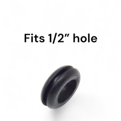 Rubber Grommet to fit 1/2″ Hole in 1/16″ Thick Panel – 13/32″ Inner Diameter