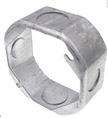 Steel City 55151 — 1/2”-3/4”, 4 x 1-1/2” Oct Box Extension Ring, 1 Lot (25) NOS
