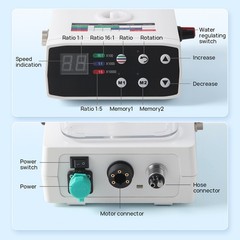 Motor quirúrgico sin cepillo eléctrico de LED dental con sistema suministro agua