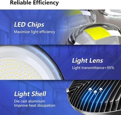 LED High Bay Light, 200W 28000lm 5000K High Bay Led Shop Light with 5′ Plug