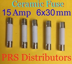 Ceramic Fuse 15A 250V 6X30mm 5 piece USA SELLER
