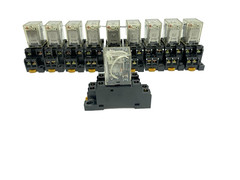 Lot of 10 General Purpose Power Relay 15A 240VAC/28VDC w Base