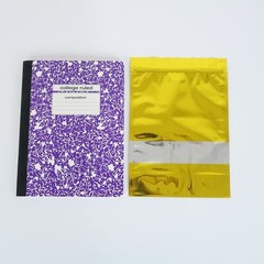 Gold Foil Bags Clear Window Resealable Storage Packing Pouches Assorted Sizes