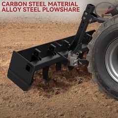 Heavy Duty Box Blade Attachment for Tractor W/ 6 Scarifier Shanks – 55″ Width