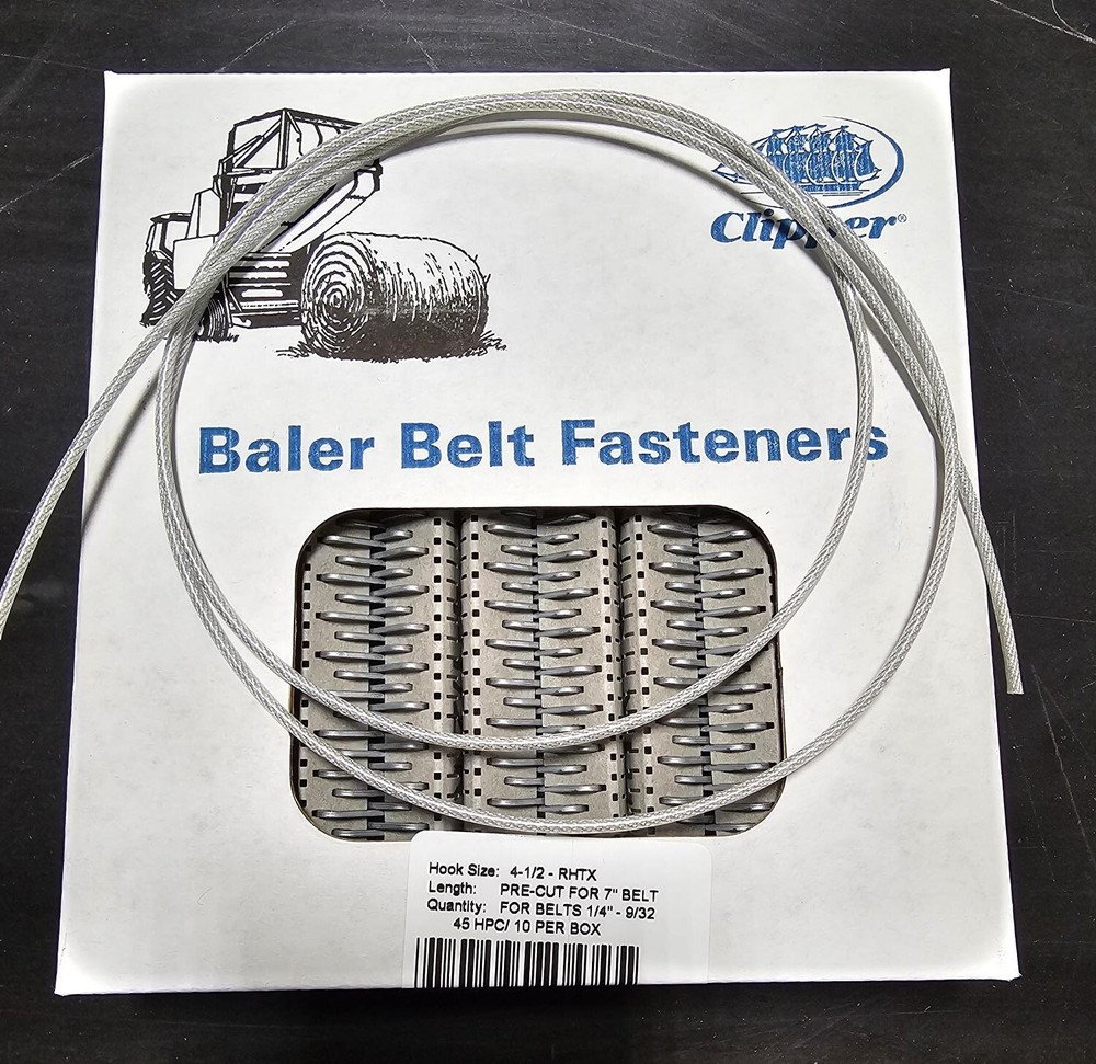 4-1/2 RHTX Clipper Lace Pack for 7″ Baler Belt 10 Lace Strips 35″ Cable per pack
