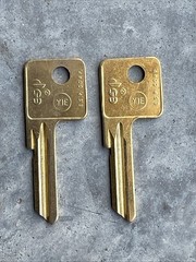 Yale Y1E / 999N / 5YA1E Key Blanks. Lot of 2 Blank Brass esp Keyblanks