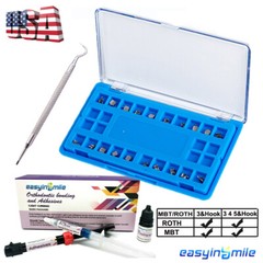 Dental Orthodontic Brackets Self-ligating MINI braces Roth/MBT bonding adhesive